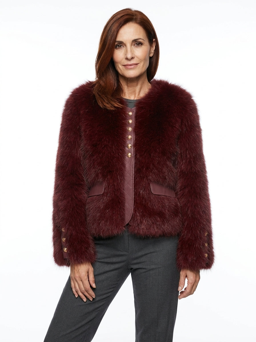 SOLENE | Chaqueta corta de efecto pelo