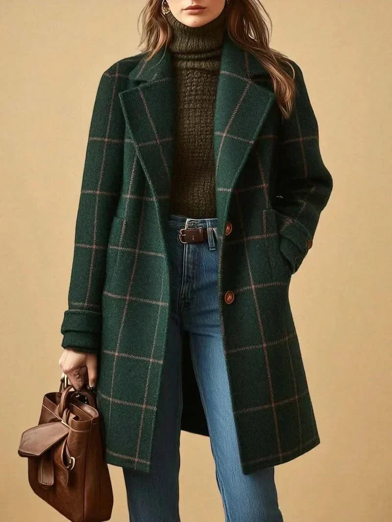 Coralia | Abrigo clásico y elegante de cuadros