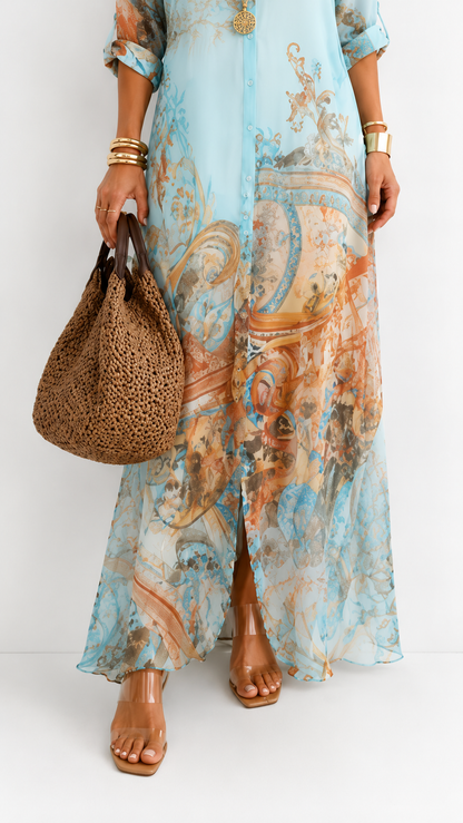 Lorna | Vestido Camisero Mediterráneo