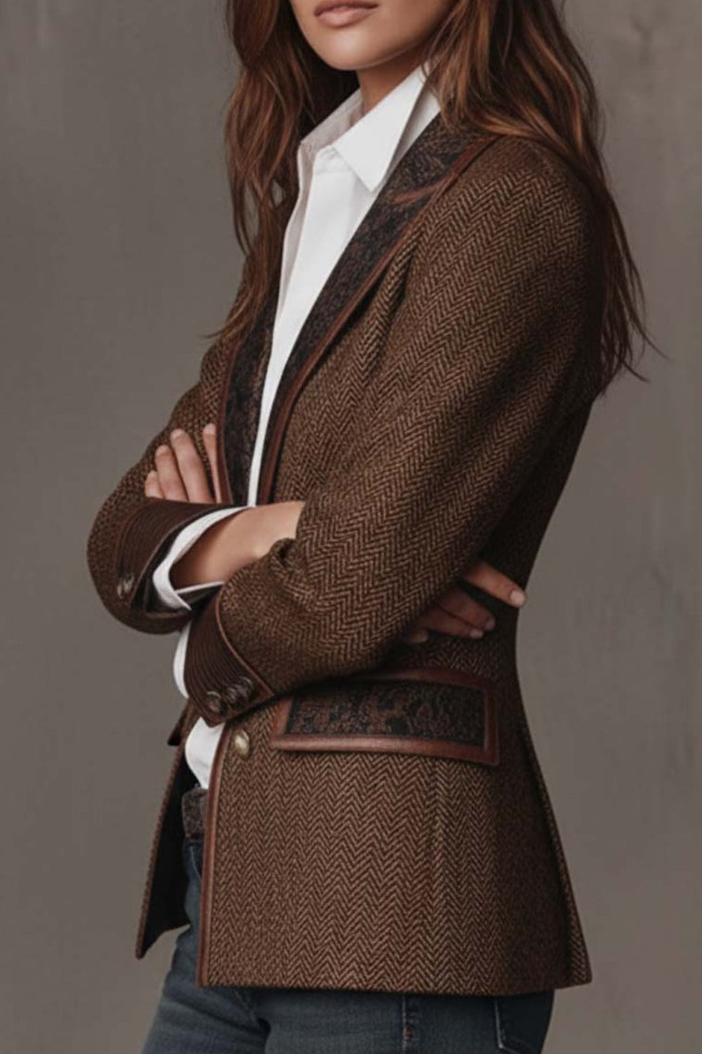 CAROLINA | Blazer con detalles en contraste