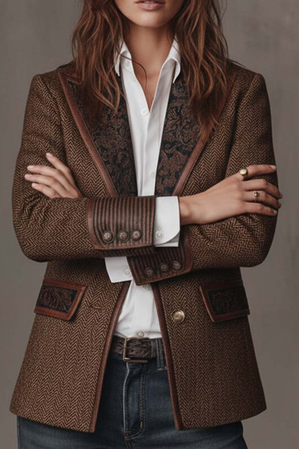 CAROLINA | Blazer con detalles en contraste