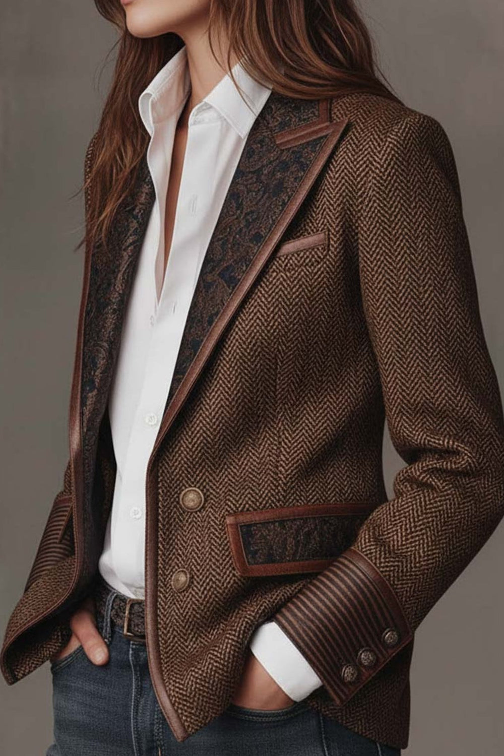 CAROLINA | Blazer con detalles en contraste