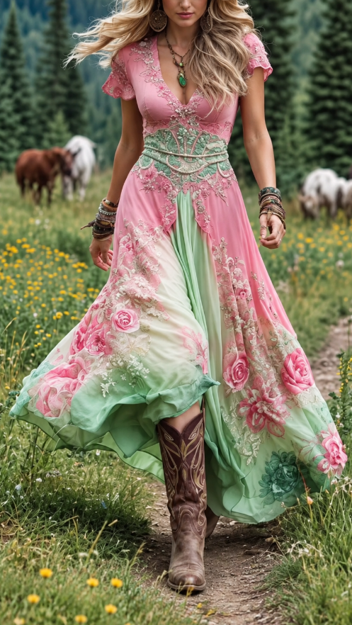 Vestido Violeta Floral