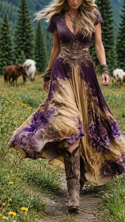 Vestido Violeta Floral