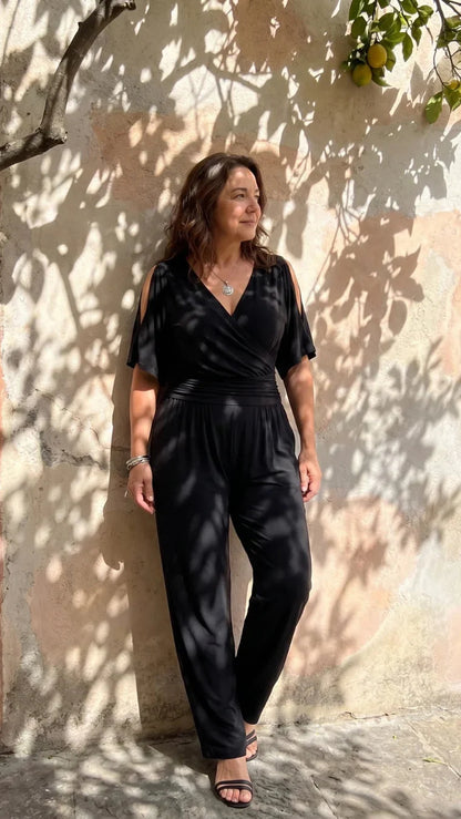 Nyxara | Jumpsuit Elegante de Hombros Descubiertos