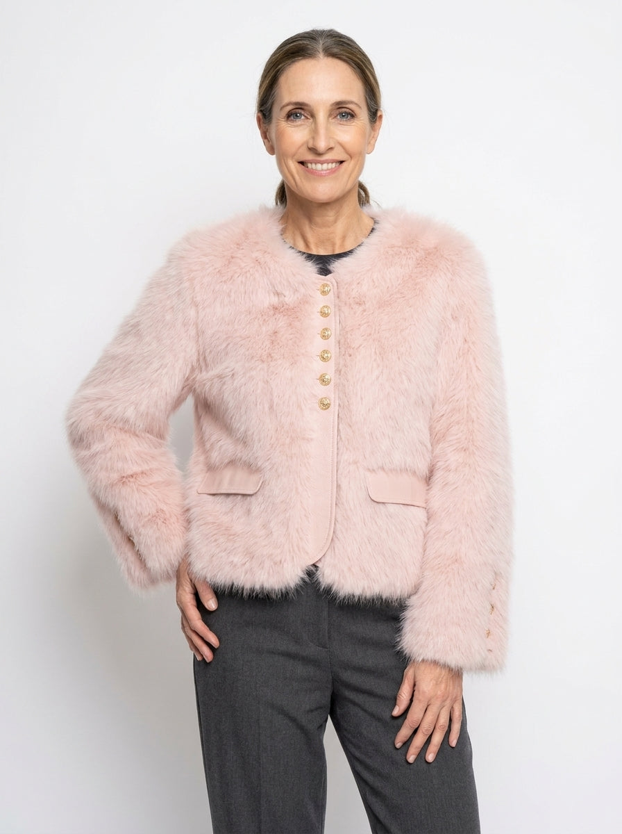SOLENE | Chaqueta corta de efecto pelo