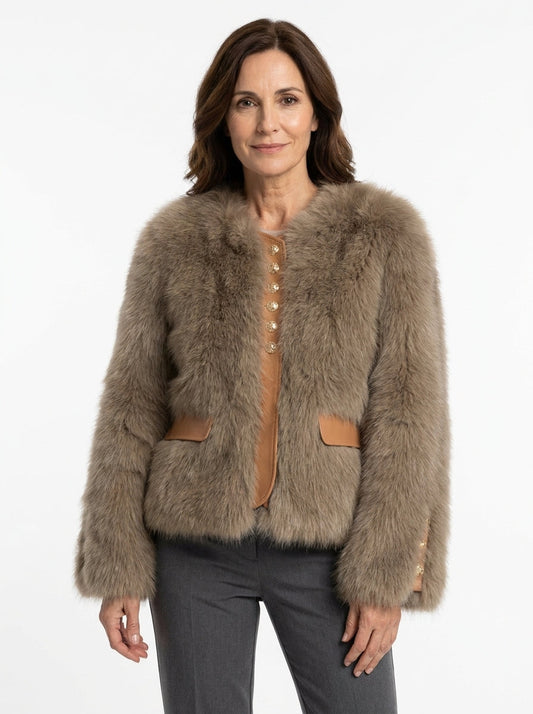 SOLENE | Chaqueta corta de efecto pelo