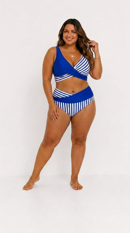 Bikini Cruzado Favorecedor de Rayas