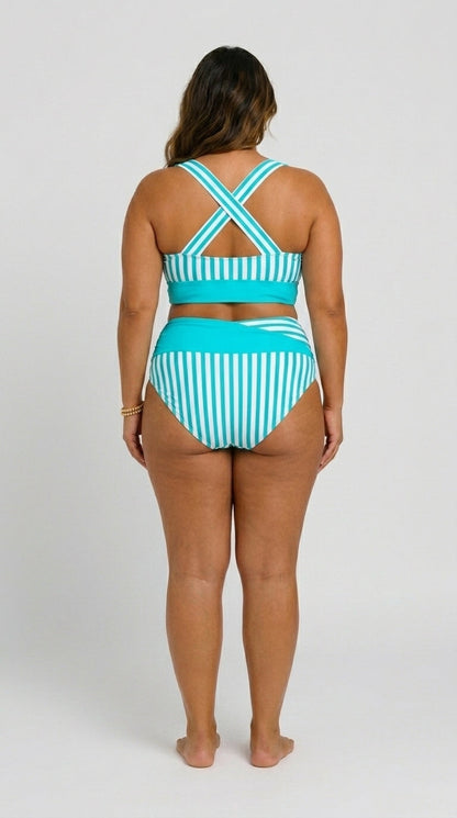 Bikini Cruzado Favorecedor de Rayas
