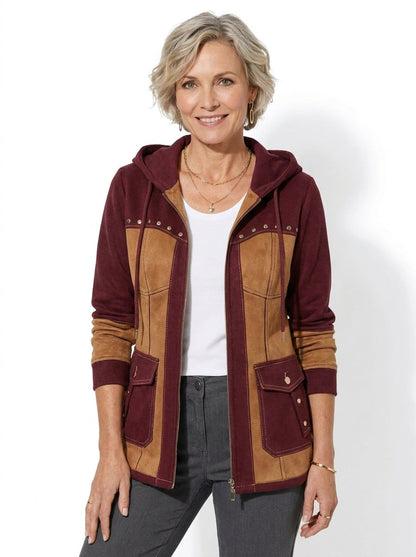 VERÓNICA | Chaqueta bicolor con capucha