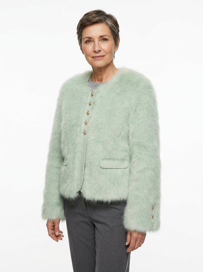 SOLENE | Chaqueta corta de efecto pelo