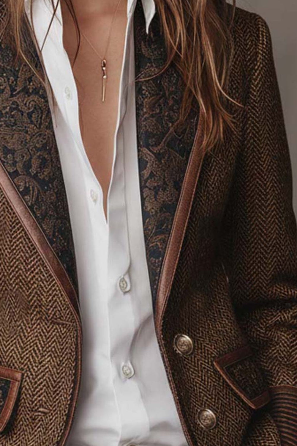 CAROLINA | Blazer con detalles en contraste
