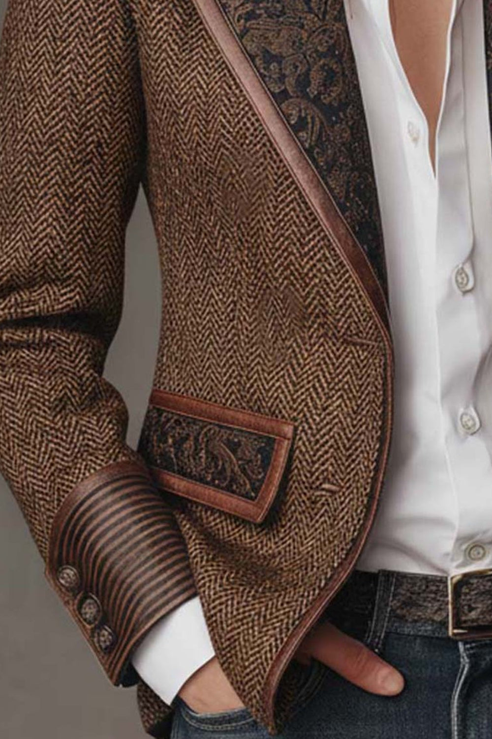 CAROLINA | Blazer con detalles en contraste