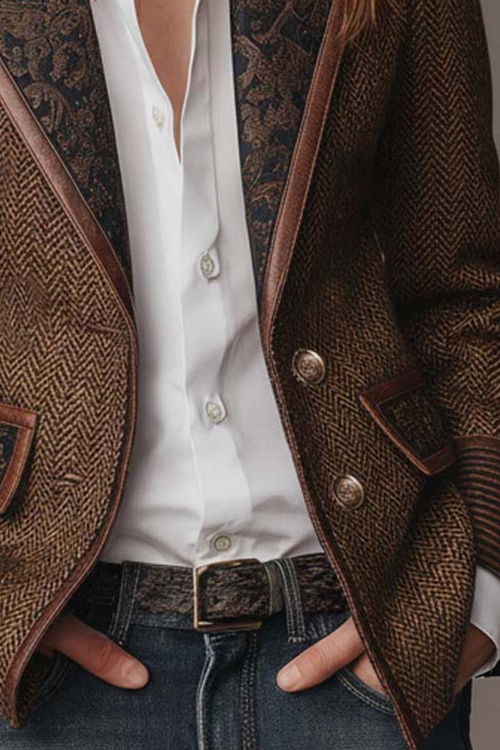 CAROLINA | Blazer con detalles en contraste