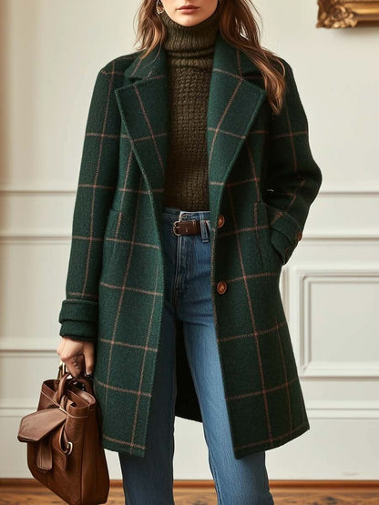 Coralia | Abrigo clásico y elegante de cuadros