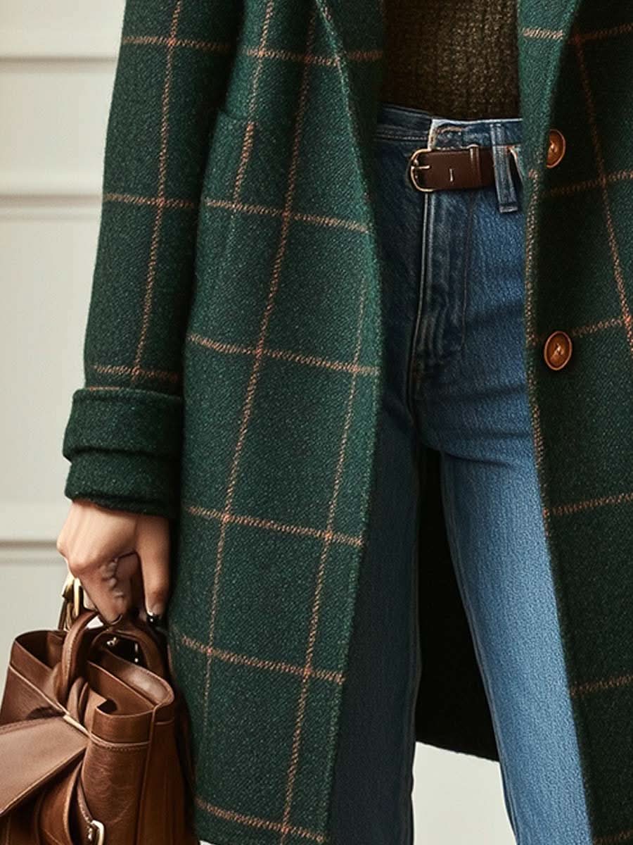 Coralia | Abrigo clásico y elegante de cuadros