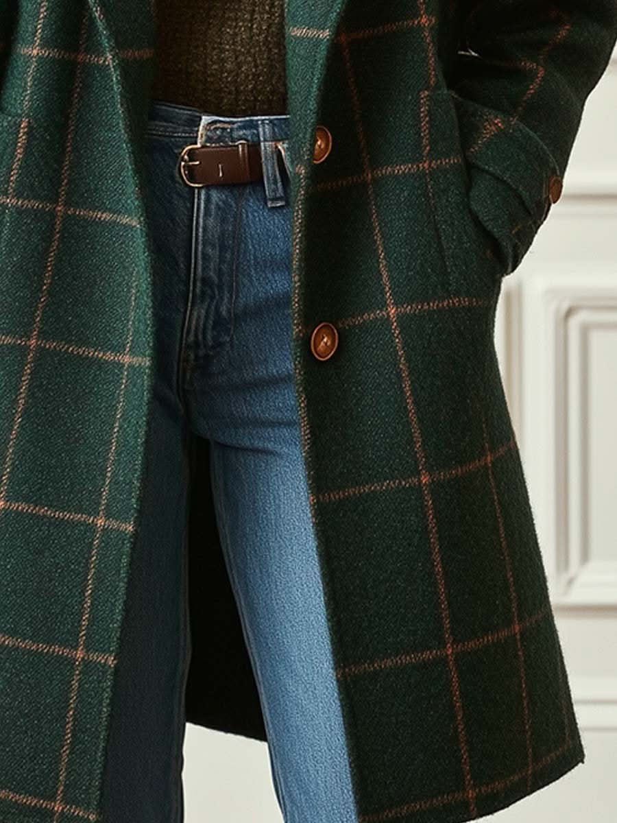 Coralia | Abrigo clásico y elegante de cuadros
